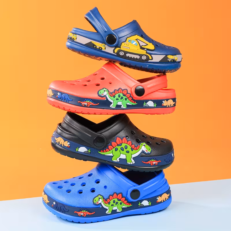   unicorn dinosaur garden shoes beach flat sandals slippers child sandals anti skid slipper summer hole shoes 2