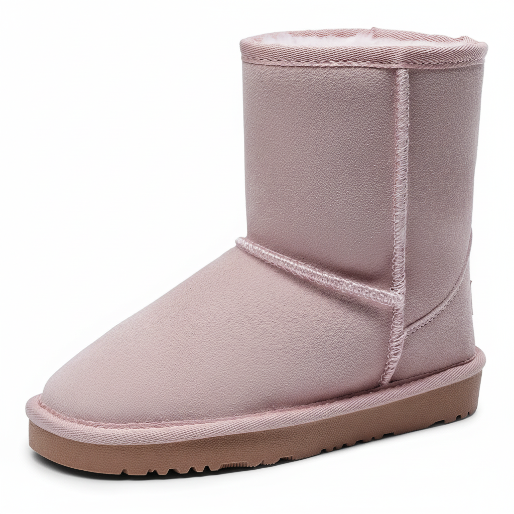 Girls And Boys Kids Faux Fur Lined Winter Snow Boots