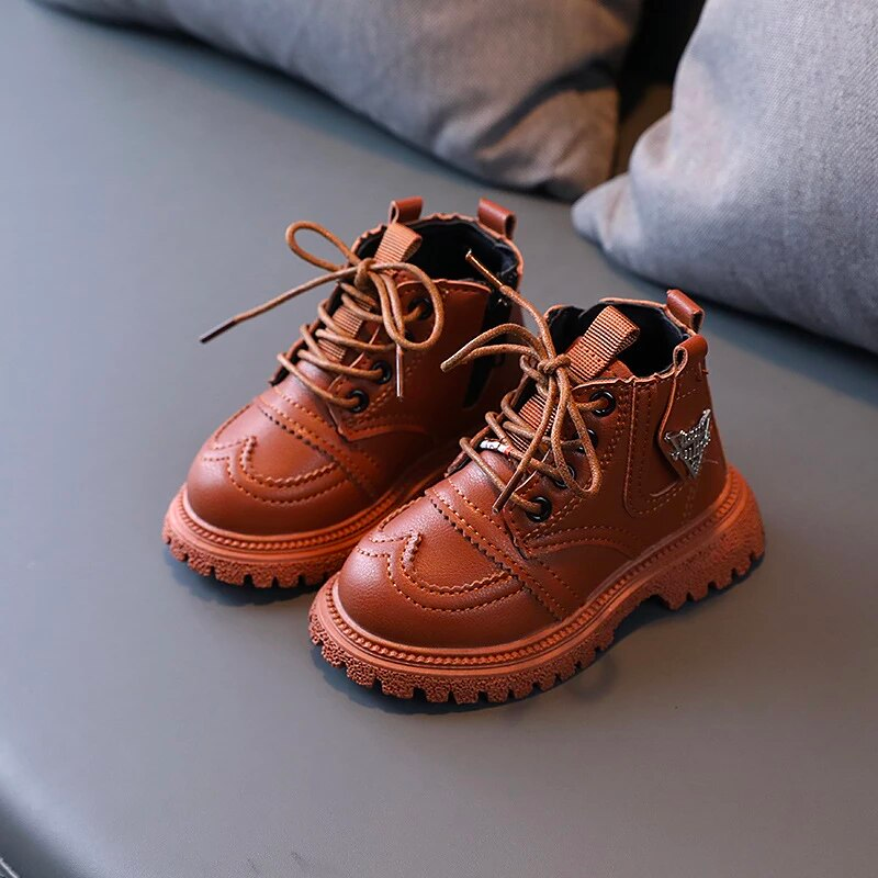 Children's Autumn Fashion Leather Boots