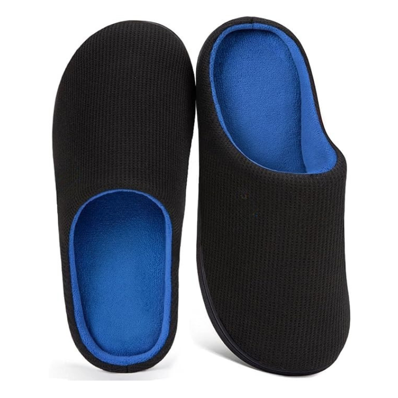 Memory Foam House Slippers Cozy Support Non Slip Rubber Soft Sole