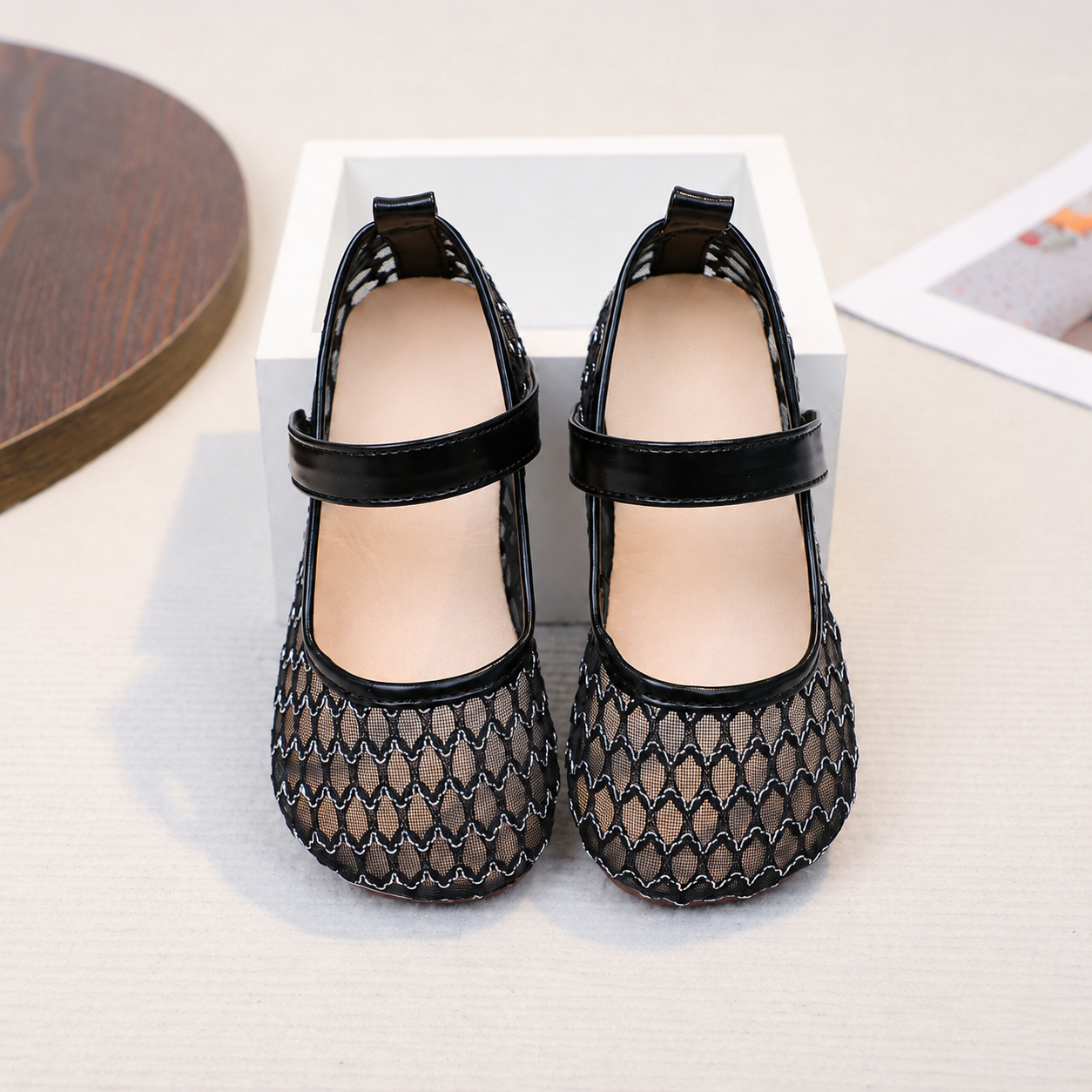 Party Travel Embroidered Flat Ballet Shoes For Girls