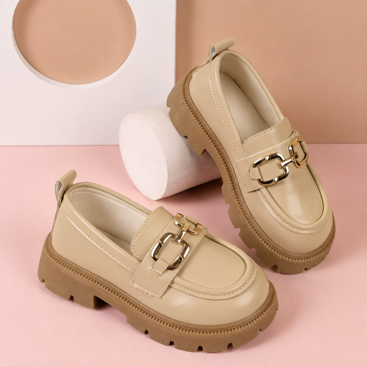 Lightweight British Style Flat Princess Loafers For Girls