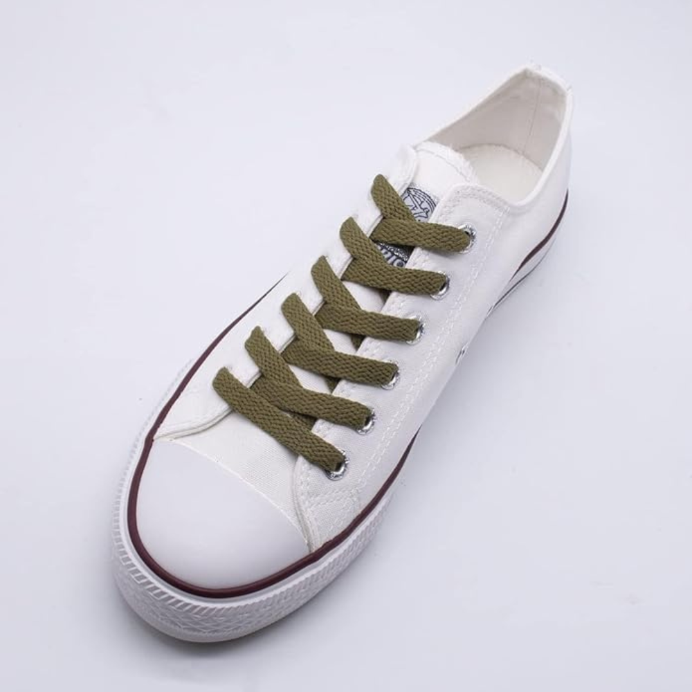 Pair of 2 Flat Shoelaces for Sneakers