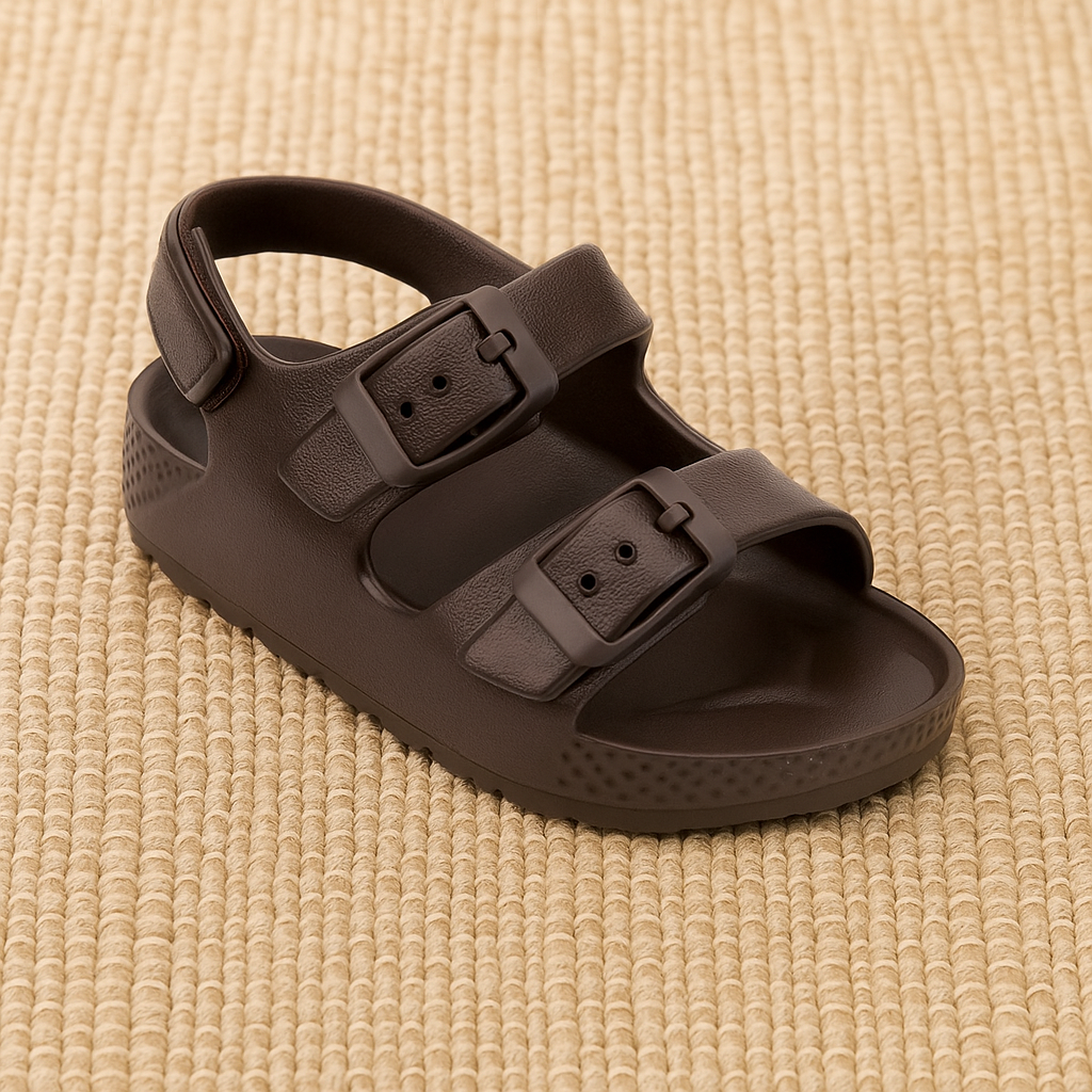 Double Buckle Children Adjustable Back Strap Water Sandal For Toddler Boys Girls