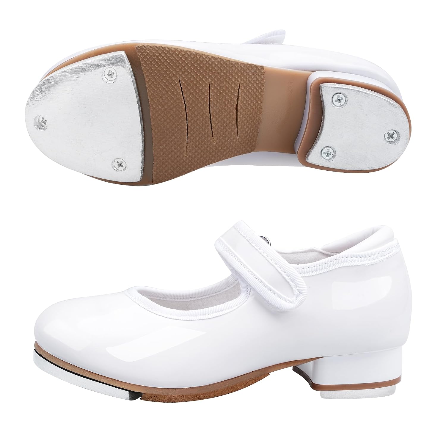Classic Tap Dance Shoes with Adjustable Strap For Girls