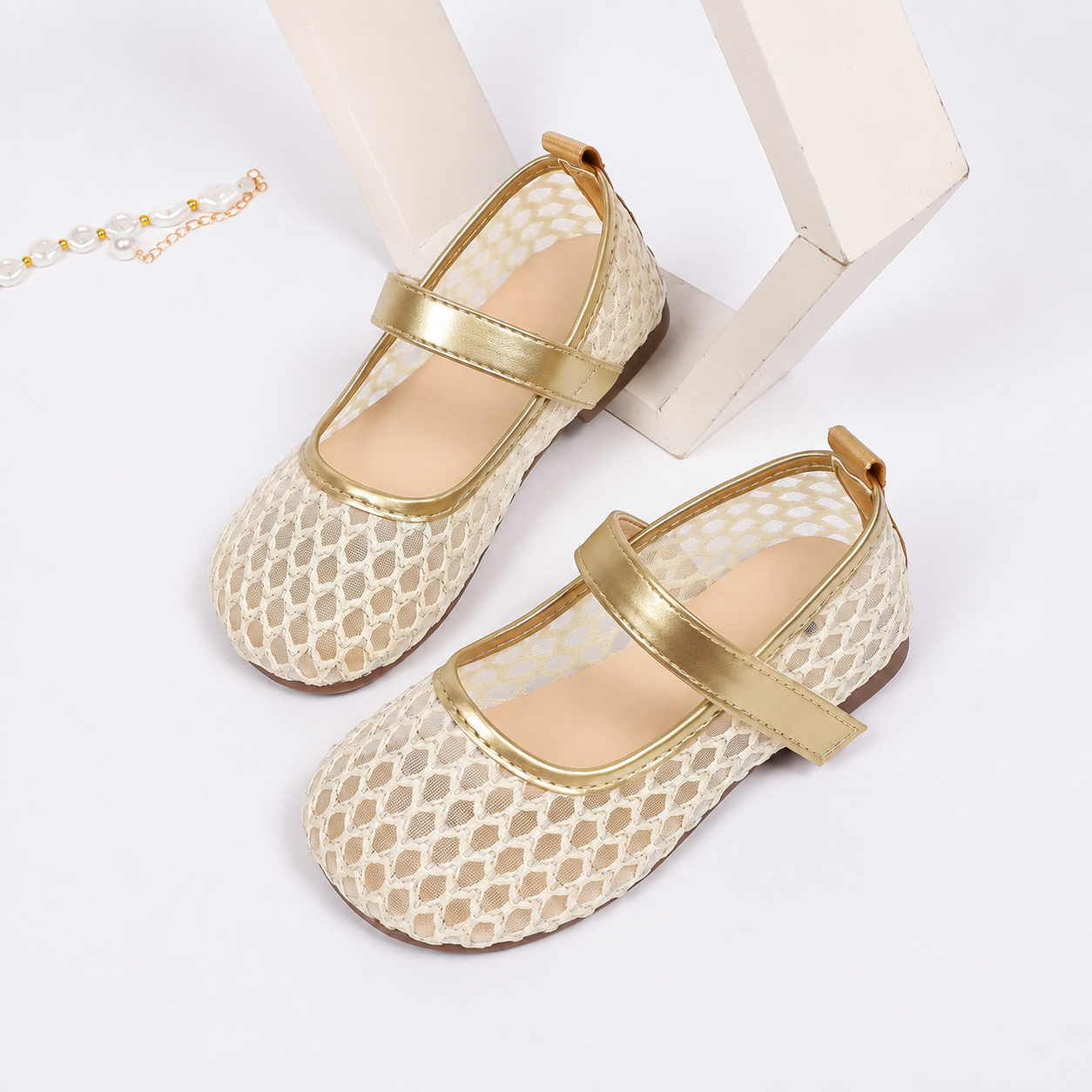 Party Travel Embroidered Flat Ballet Shoes For Girls