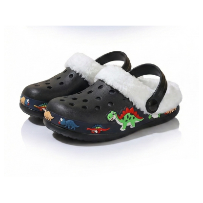 Cozy Clogs With Construction Vehicle Design