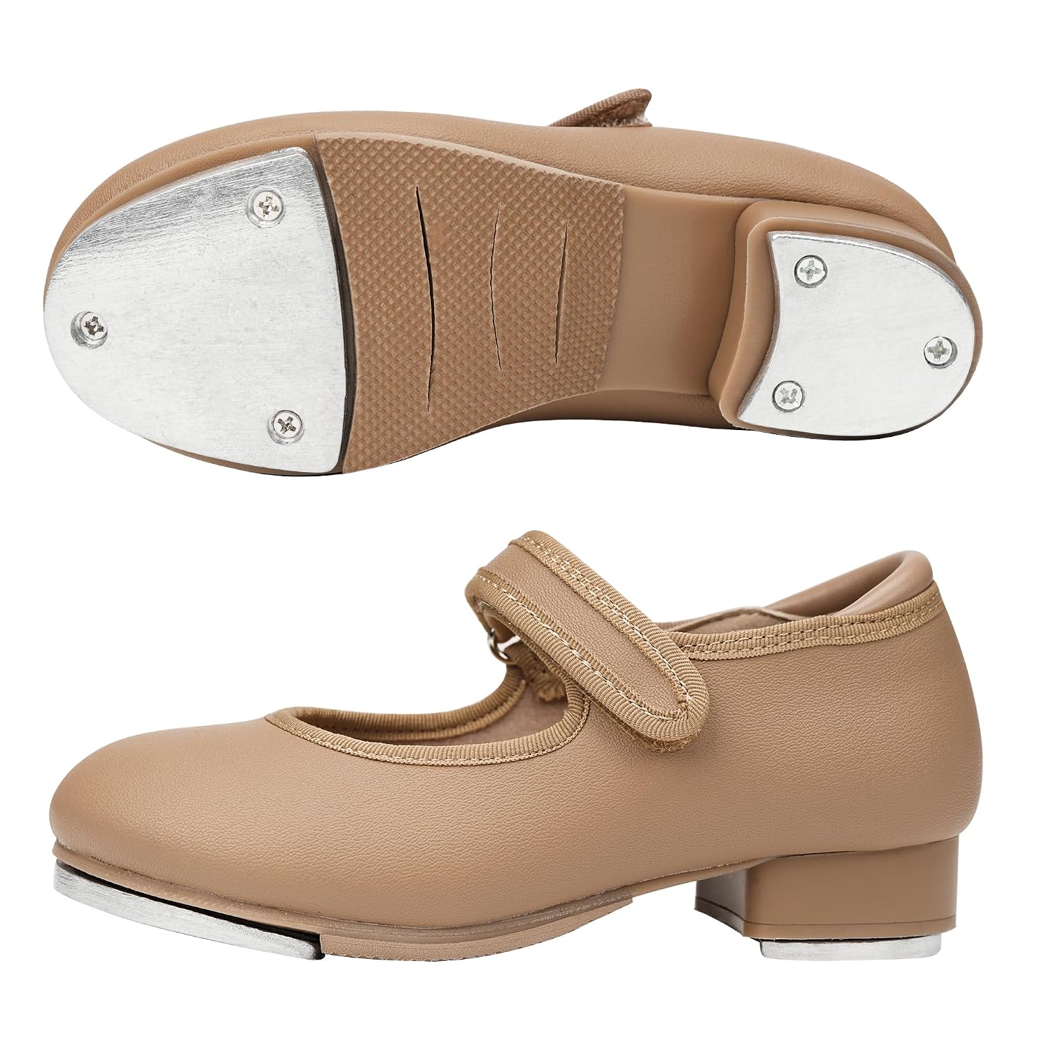 Classic Tap Dance Shoes with Adjustable Strap For Girls