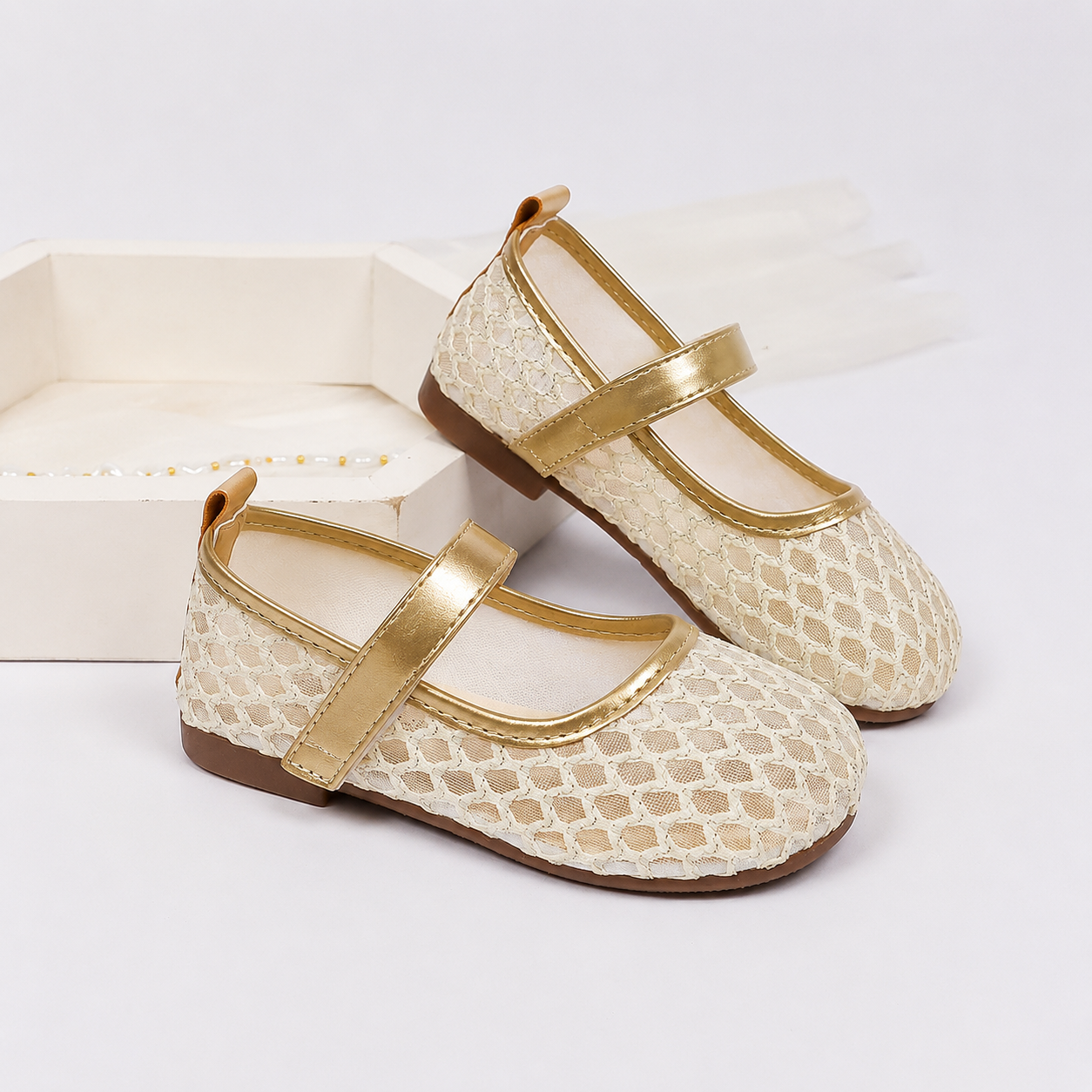Party Travel Embroidered Flat Ballet Shoes For Girls