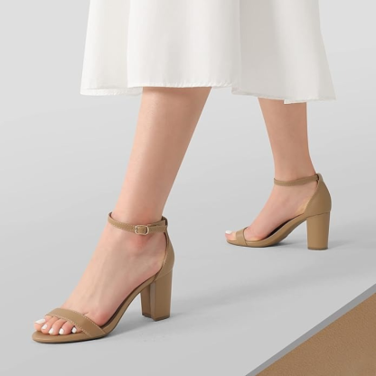 Adjustable Strap Block Sandals With Open Toe Design