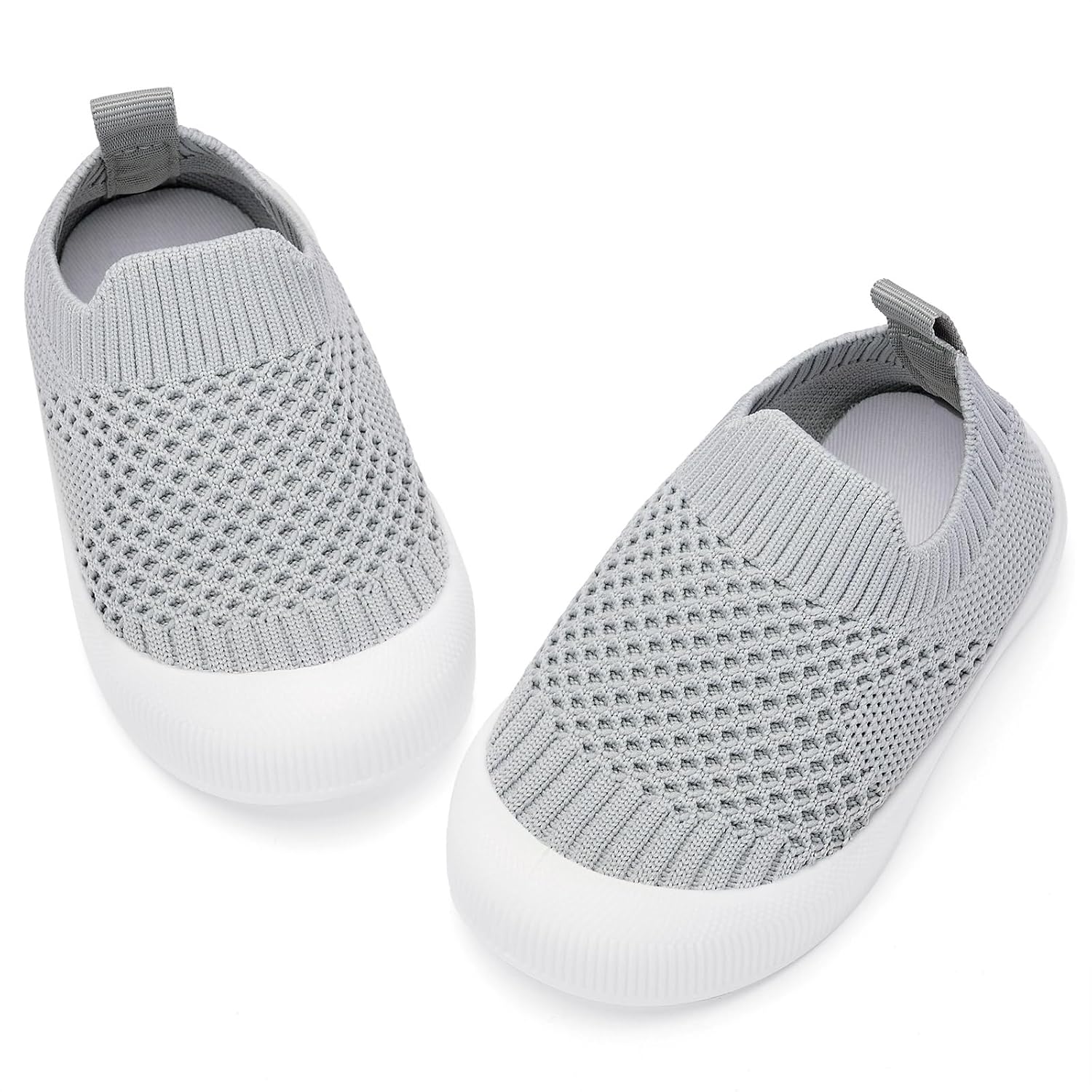 Checkered Knit Slip On Sneakers with Pull Tab for Kids