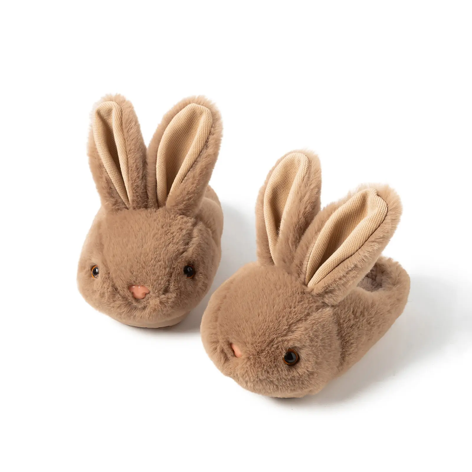 Girls Toddler Slippers Boys House Shoes For Little Kids Cute with Bunny Design Plush Indoor Slippers Non-Slip Comfortable Soft Cotton Footwear