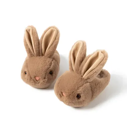 Bunny Plush Indoor House Slippers For Kids
