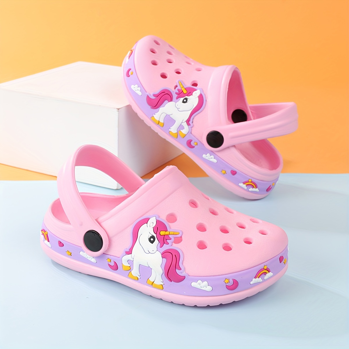 Casual Non Slip Pinted Summer Wear Flat Clogs For Kids