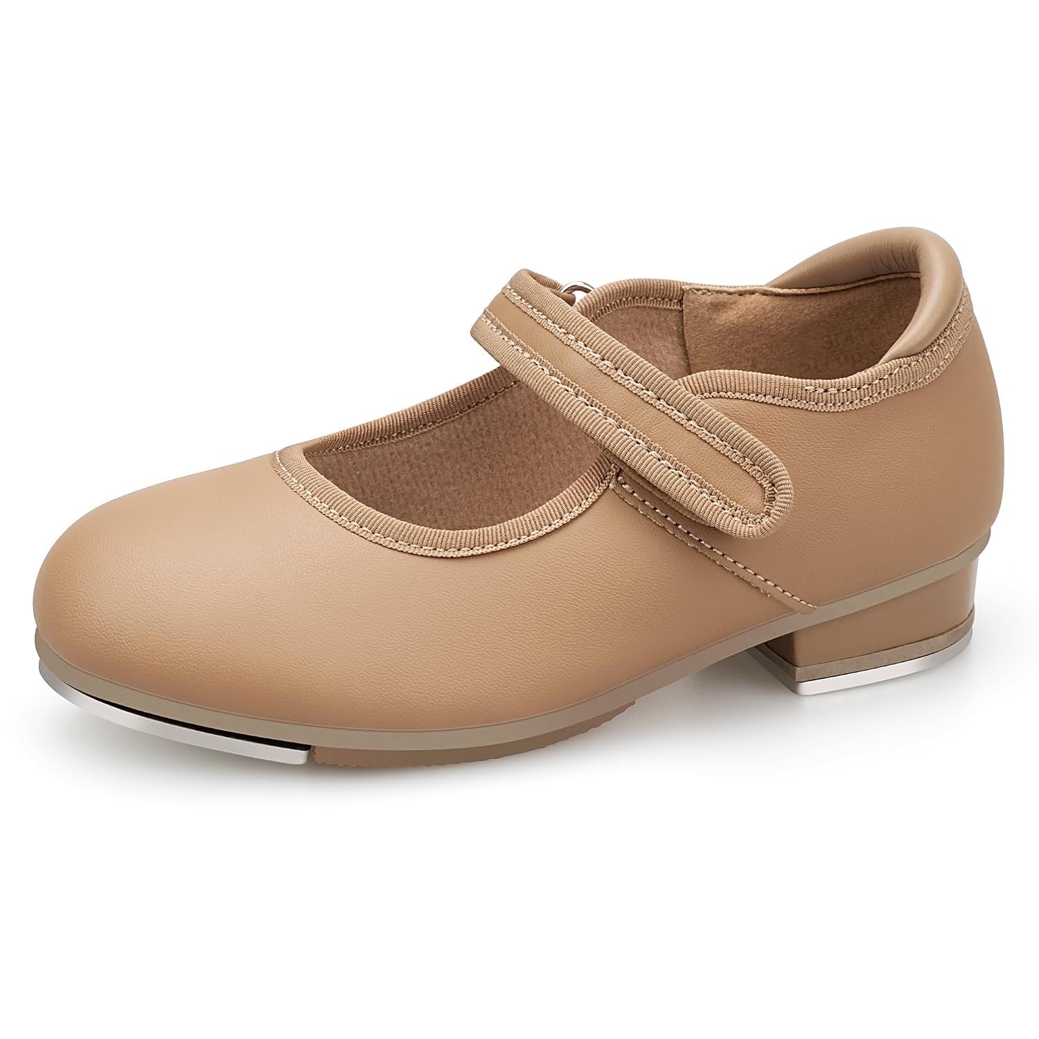 Classic Patent Tap Dance Shoes with Adjustable Strap for Girls