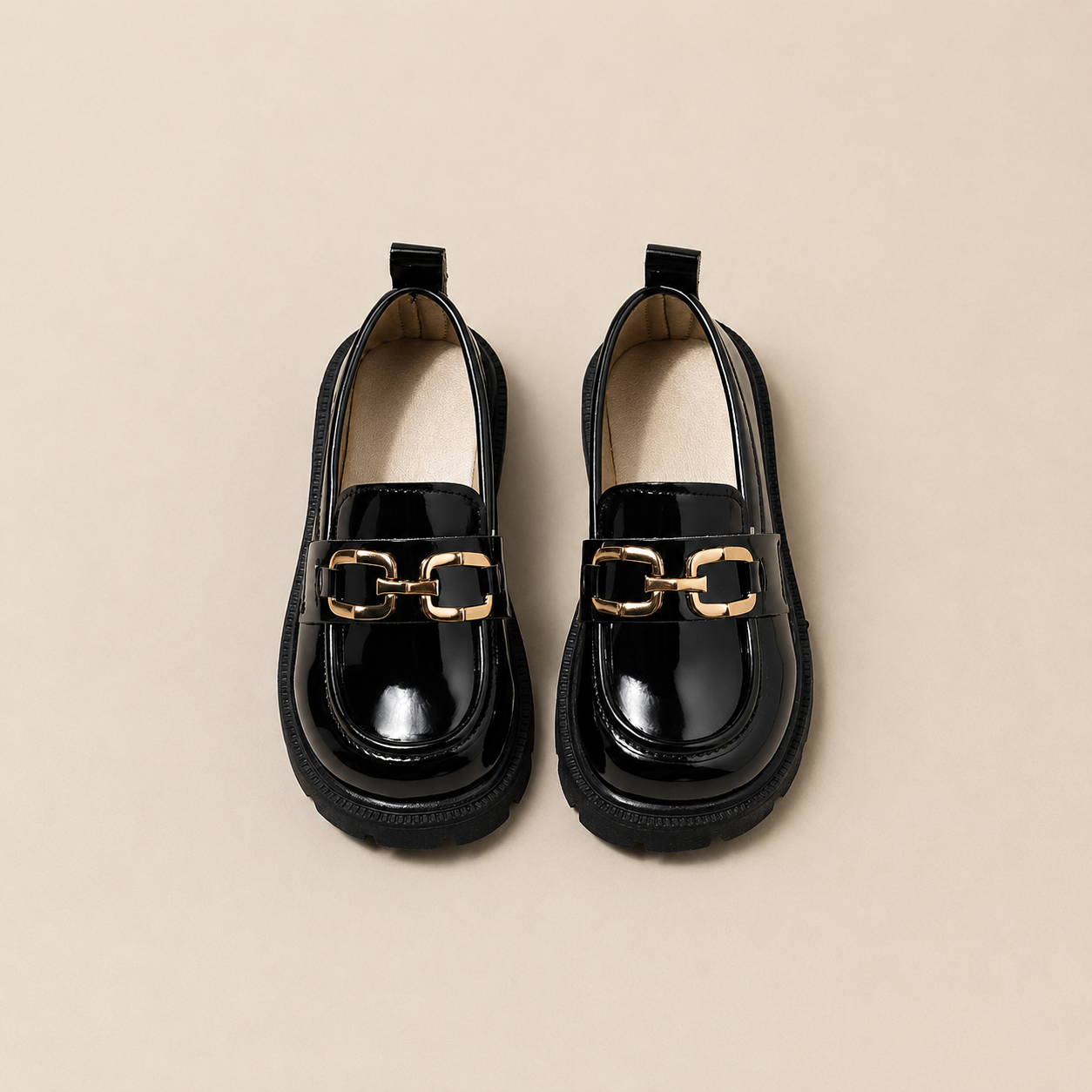 Lightweight British Style Flat Princess Loafers For Girls
