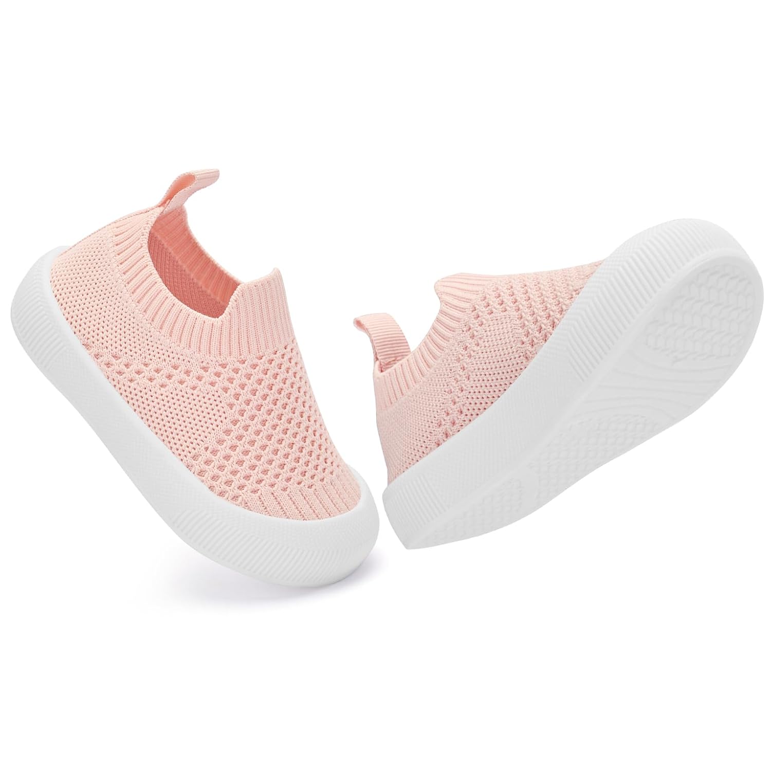 Checkered Knit Slip On Sneakers with Pull Tab for Kids