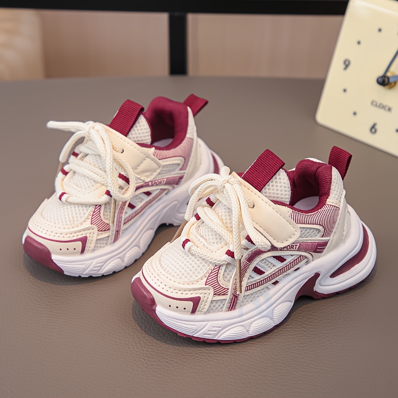 Lightweight Low Top Spring Fall Striped Casual Athletic Sneakers For Kids