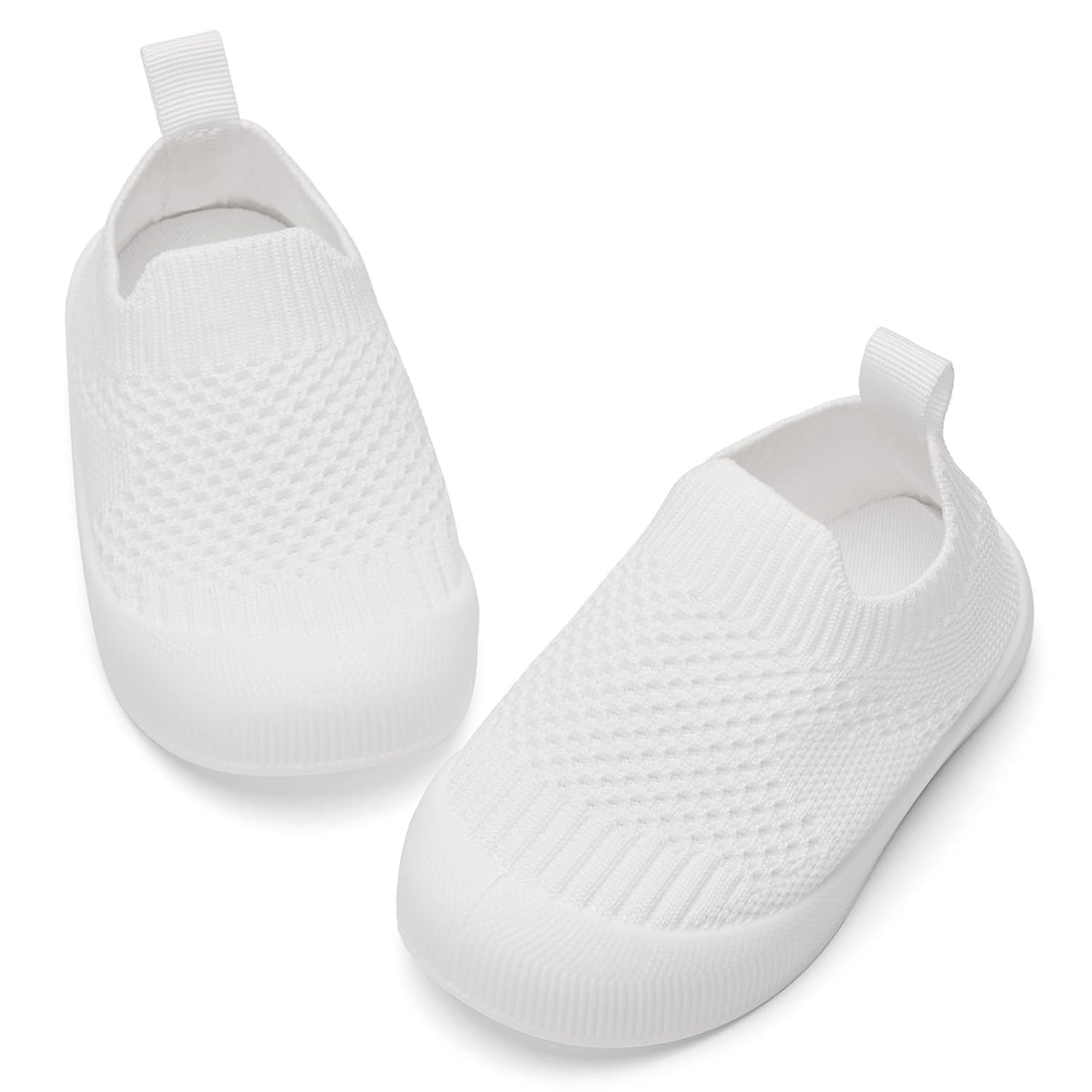 Checkered Knit Slip On Sneakers with Pull Tab for Kids