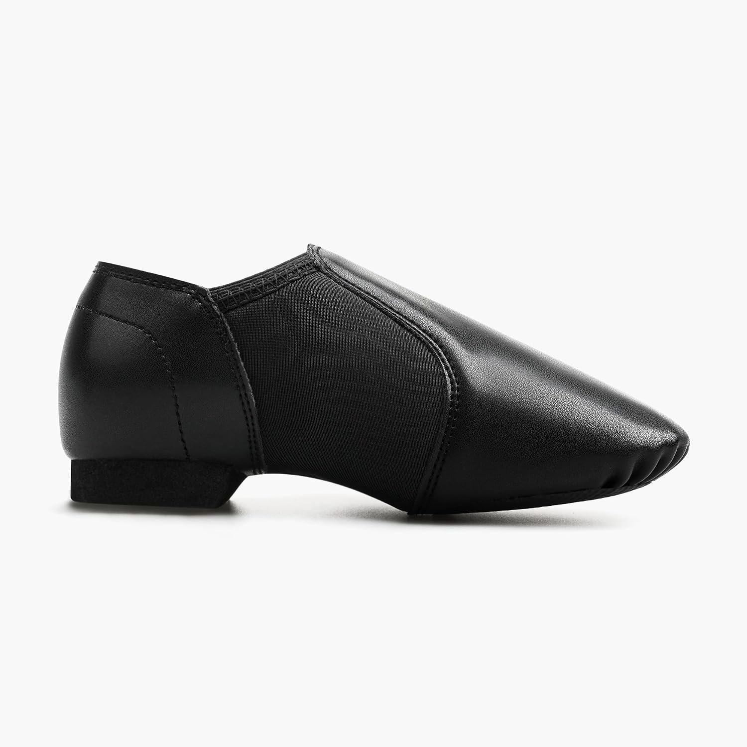Classic Slip On Jazz Dance Shoes with Elastic Side Panels