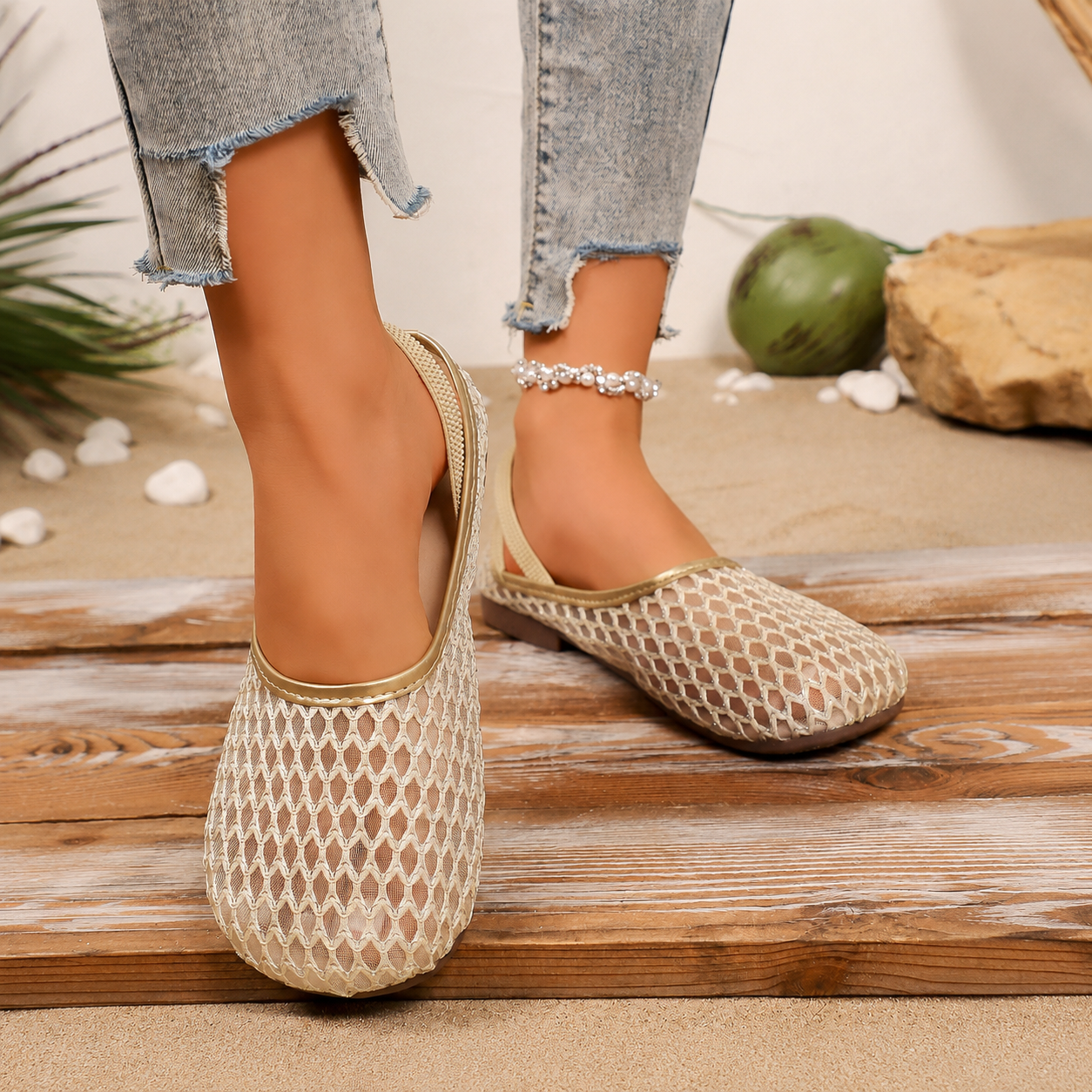 Party Travel Embroidered Flat Ballet Shoes For Girls