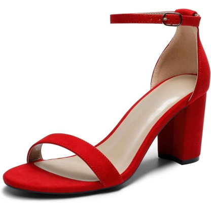 Adjustable Strap Block Sandals With Open Toe Design