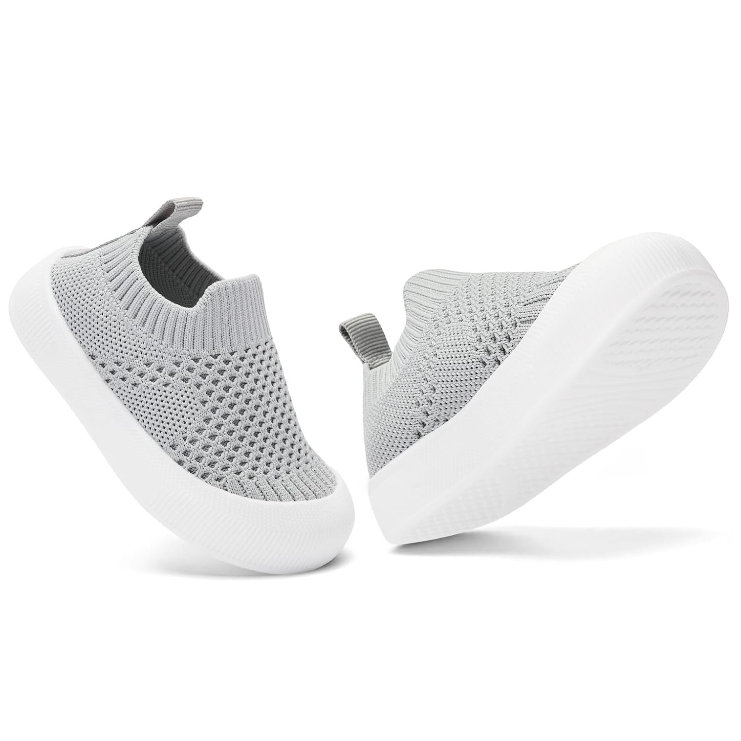 Checkered Knit Slip On Sneakers with Pull Tab for Kids