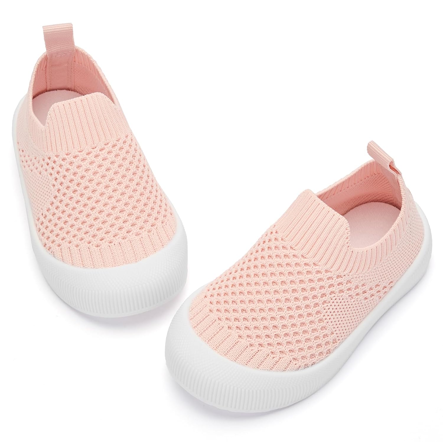 Checkered Knit Slip On Sneakers with Pull Tab for Kids