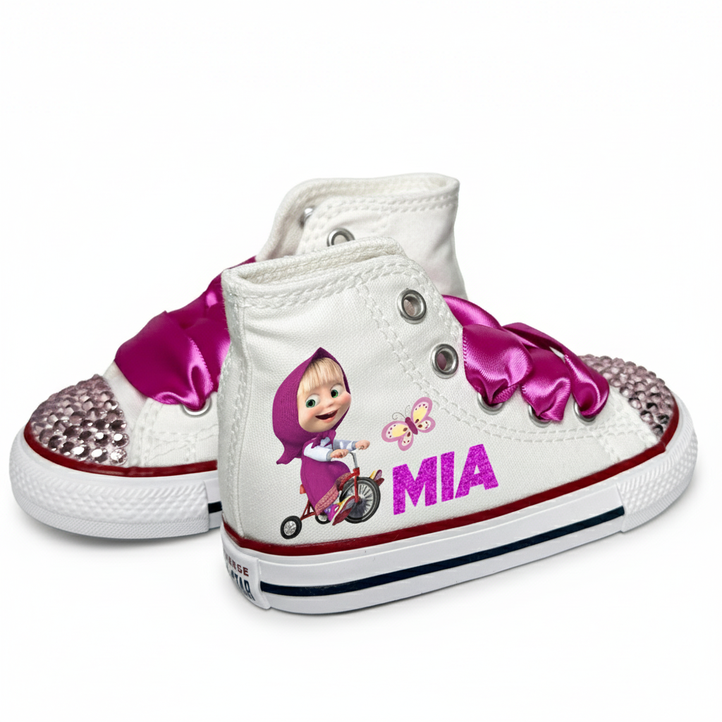 Birthday Canvas Shoes With Ribbon Lace Design