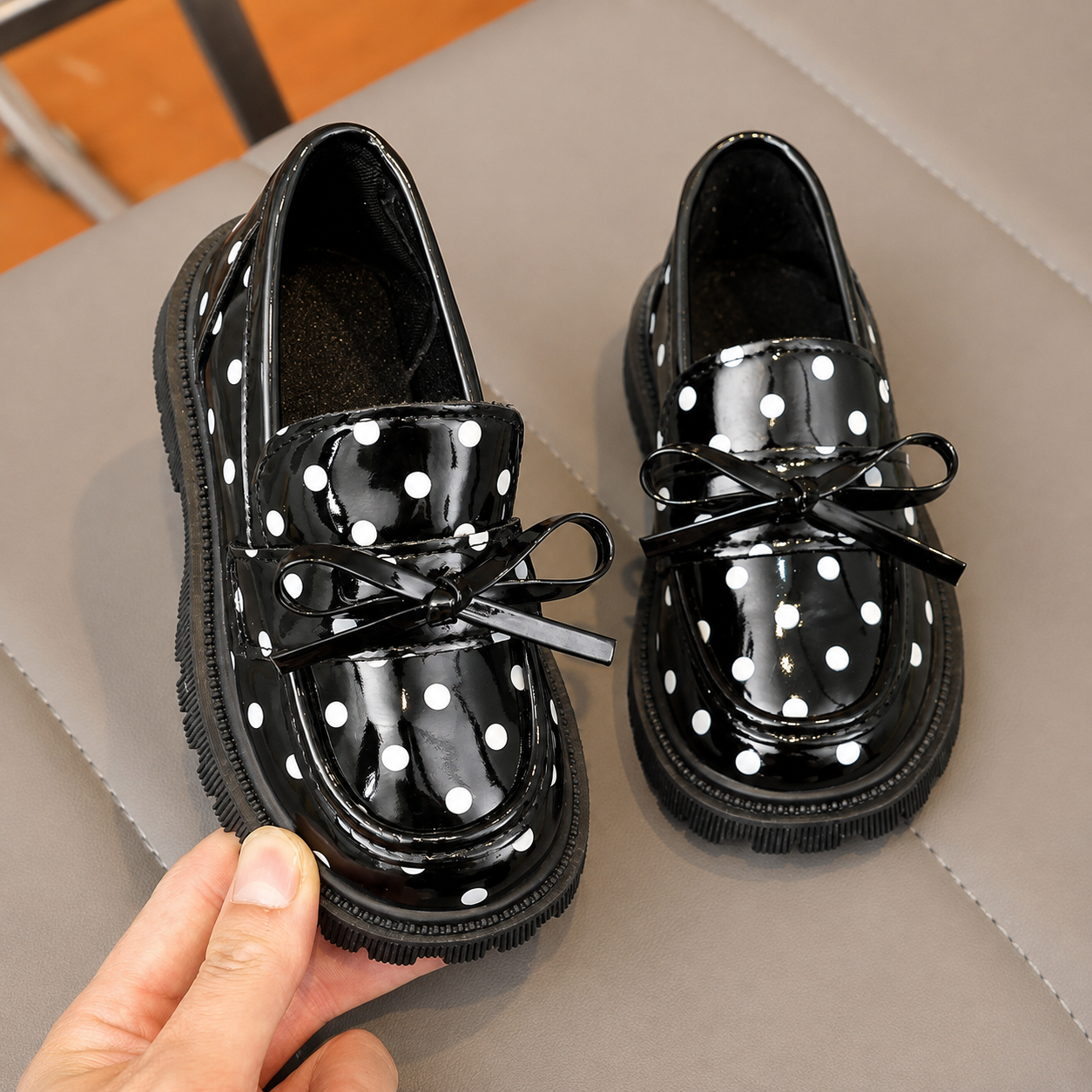 Non Slip Versatile Party And School Wear Loafers For Girls