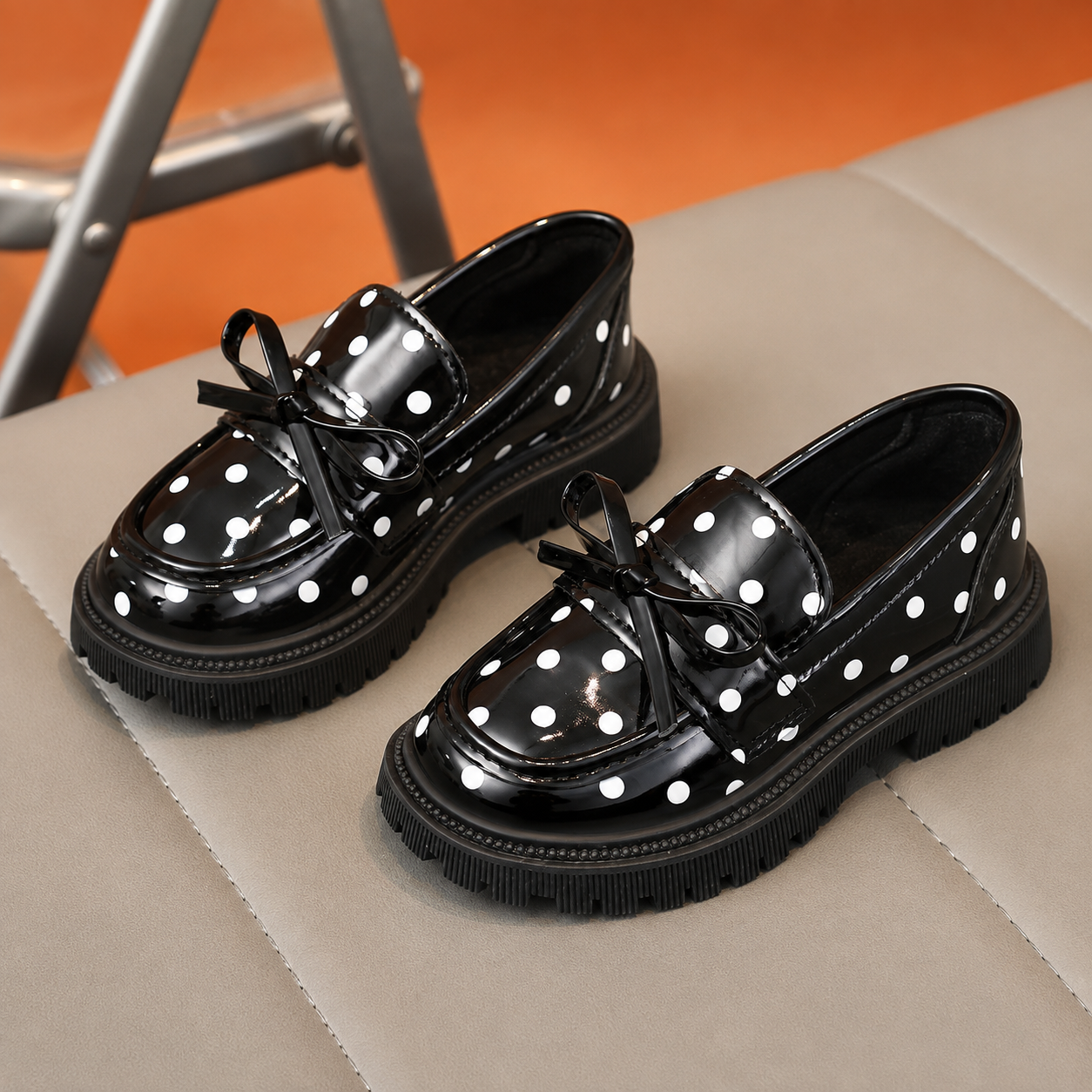 Non Slip Versatile Party And School Wear Loafers For Girls