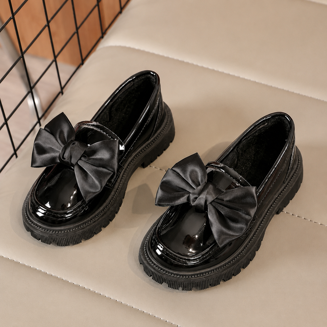 Non Slip Versatile Party And School Wear Loafers For Girls