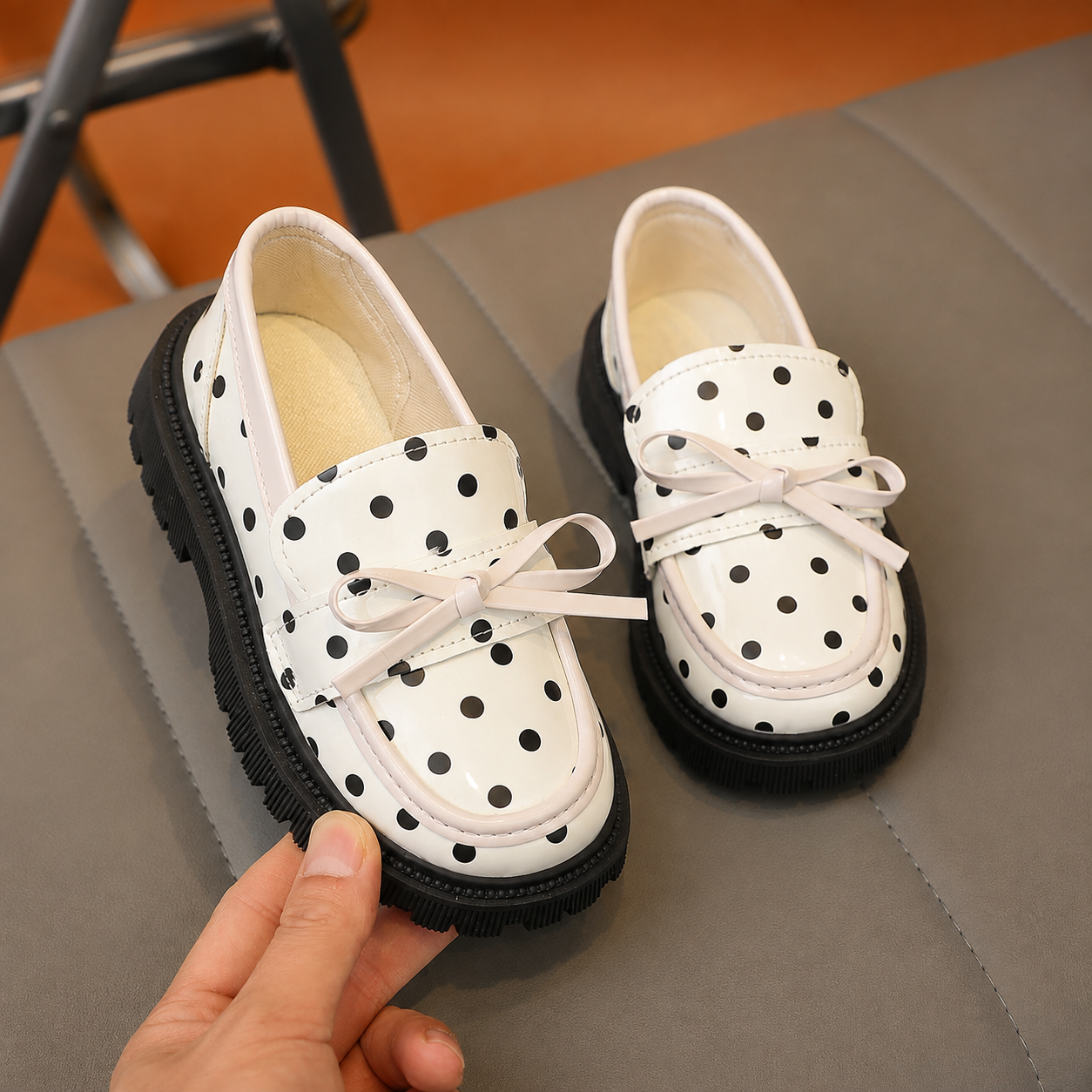 Non Slip Versatile Party And School Wear Loafers For Girls