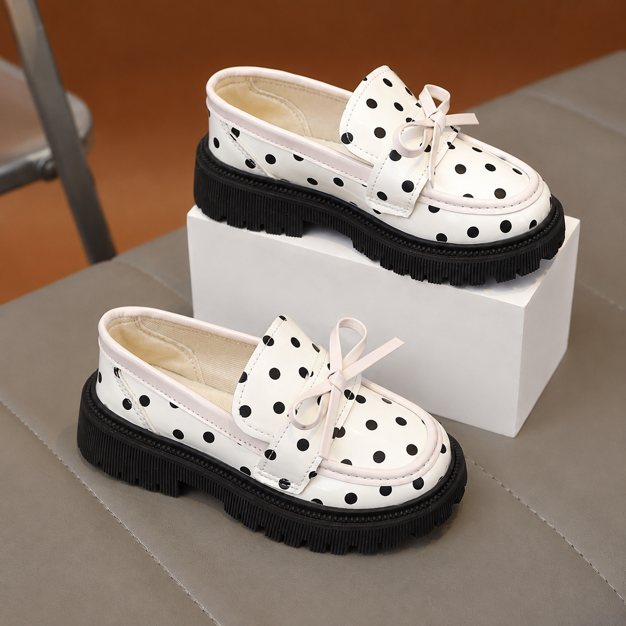 Non Slip Versatile Party And School Wear Loafers For Girls