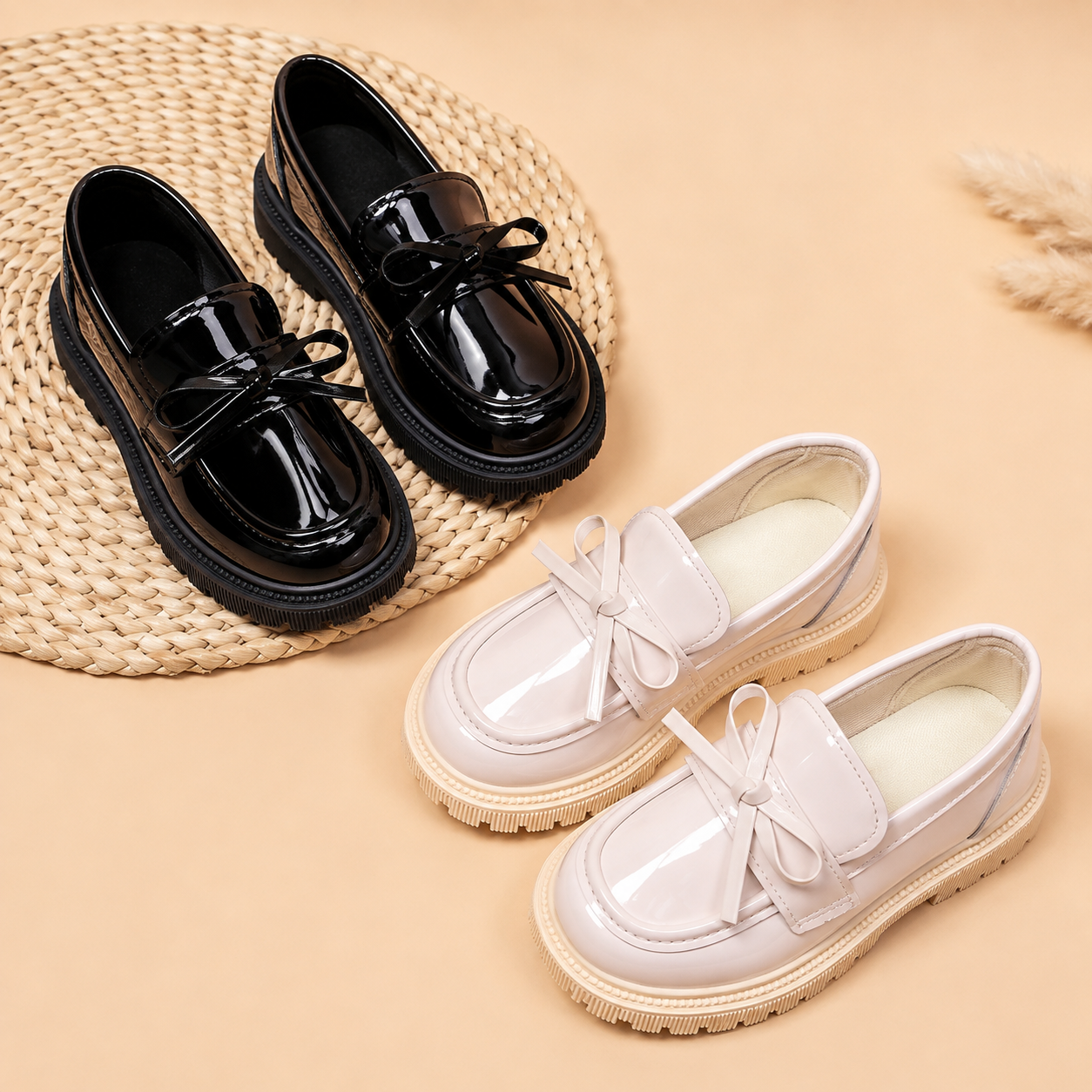 Non Slip Versatile Party And School Wear Loafers For Girls