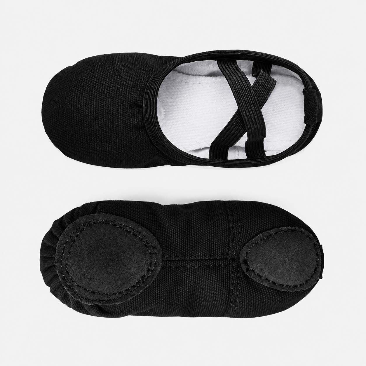 Classic Canvas Ballet Dance Shoes with Crisscross Elastic Straps