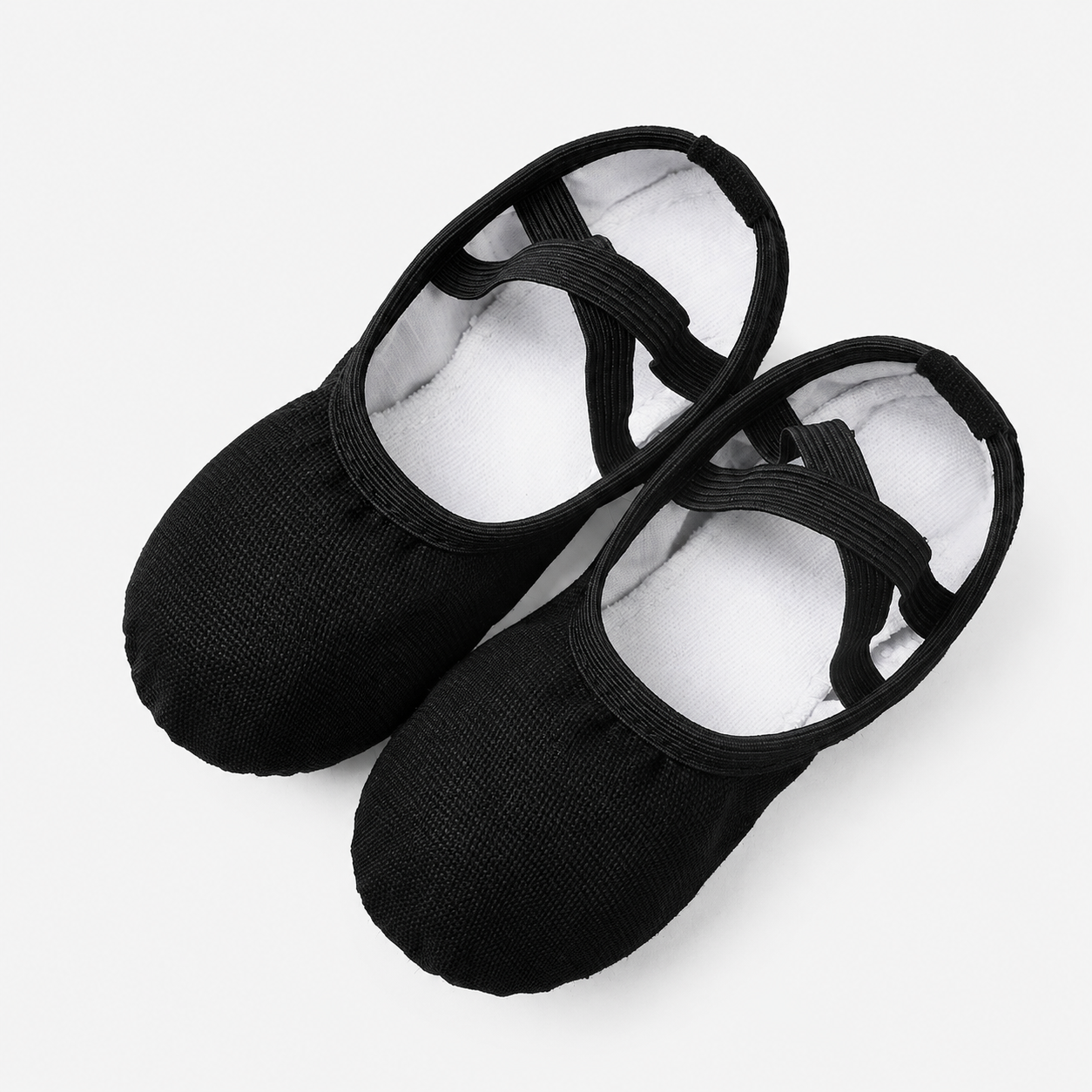 Classic Canvas Ballet Dance Shoes with Crisscross Elastic Straps