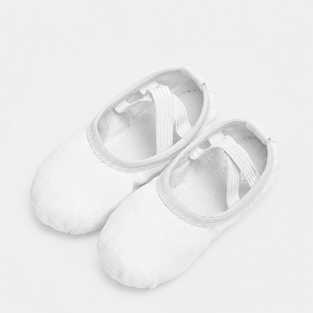 Classic Canvas Ballet Dance Shoes with Crisscross Elastic Straps