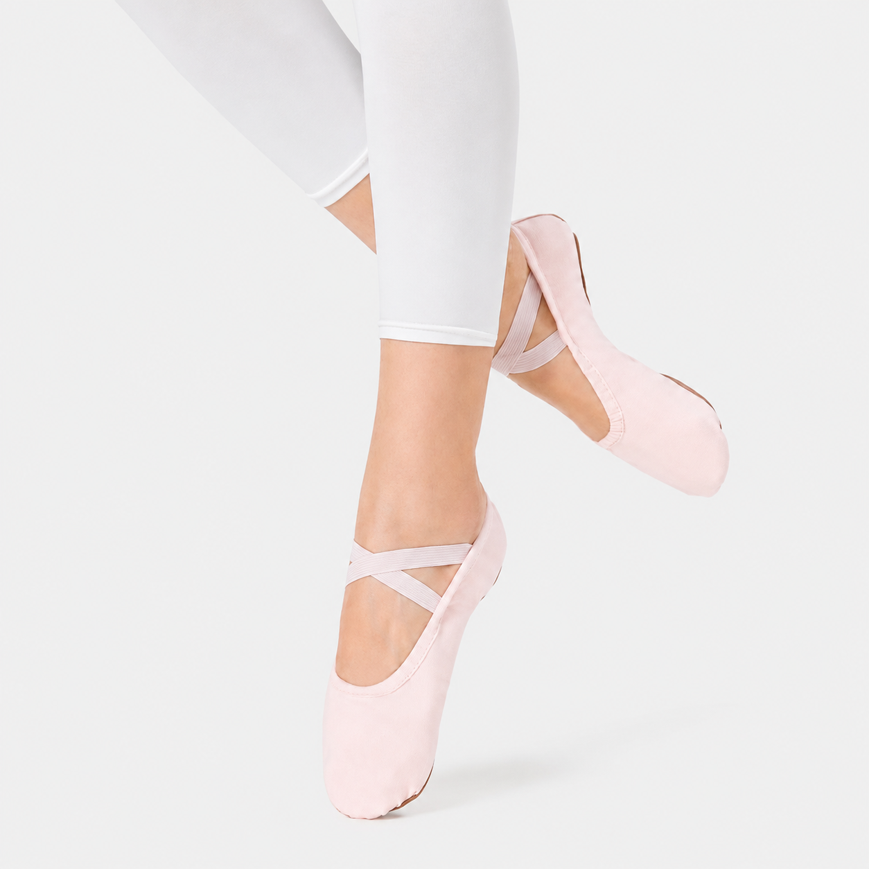 Classic Canvas Ballet Dance Shoes with Crisscross Elastic Straps
