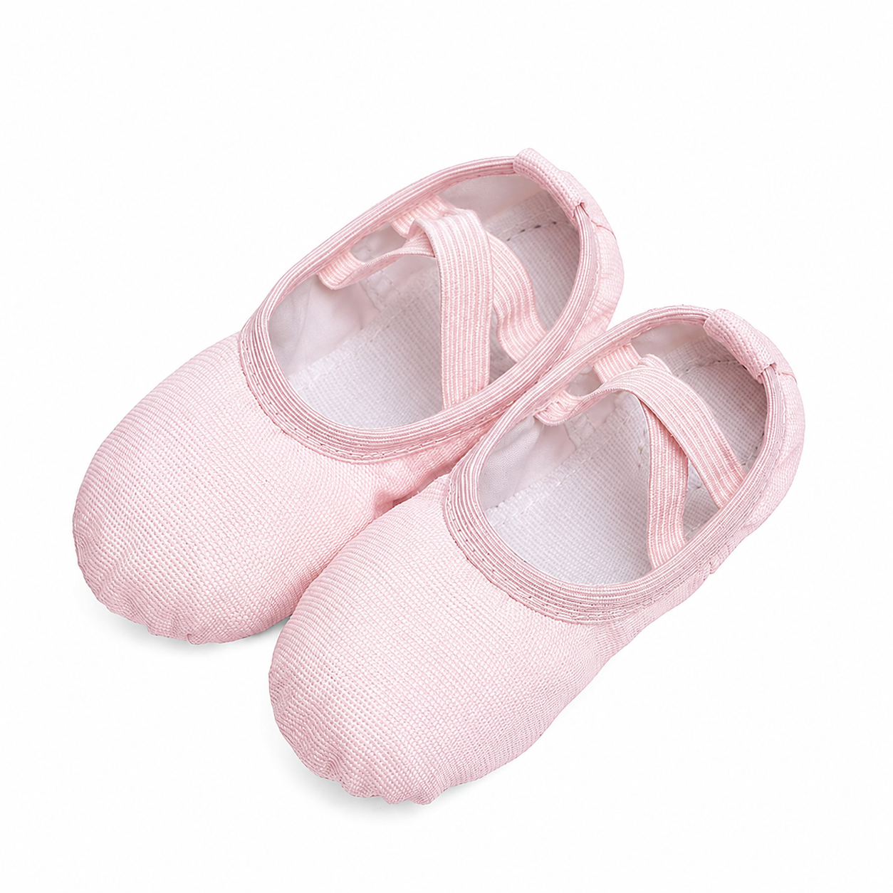 Classic Canvas Ballet Dance Shoes with Crisscross Elastic Straps