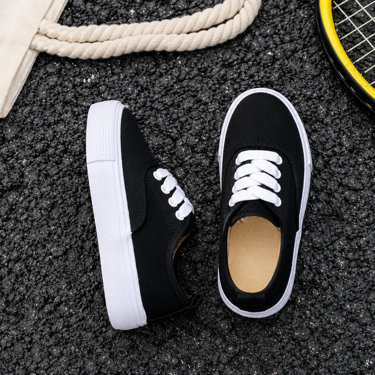 Casual Versatile Korean Style Canvas Athletic Shoes For Kids