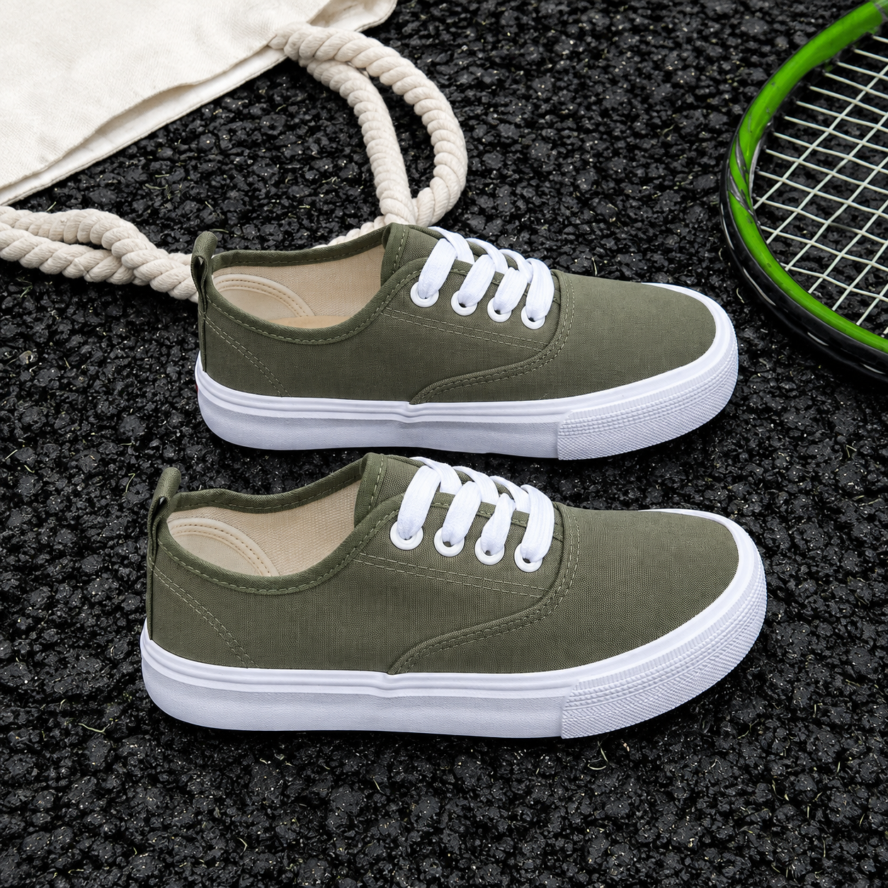 Casual Versatile Korean Style Canvas Athletic Shoes For Kids