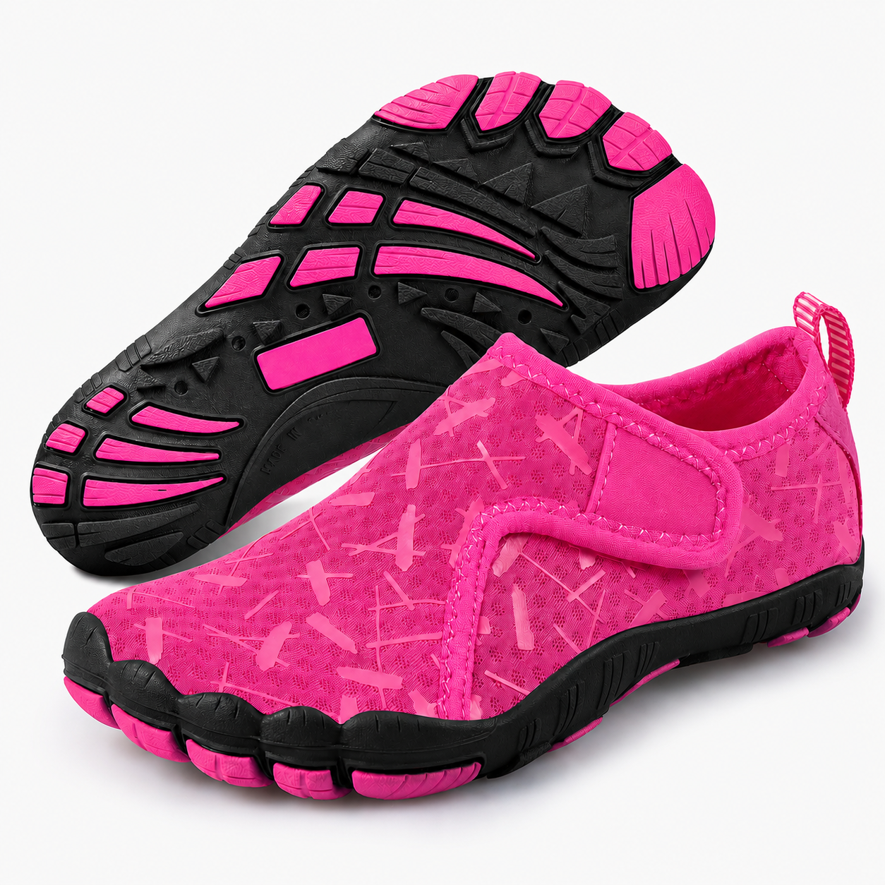 Quick Dry Aqua Shoes With Adjustable Strap And Non Slip Sole For Kids