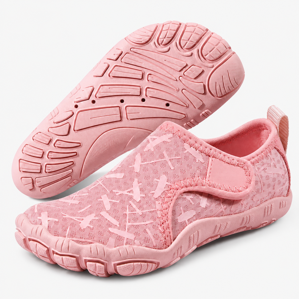Quick Dry Aqua Shoes With Adjustable Strap And Non Slip Sole For Kids