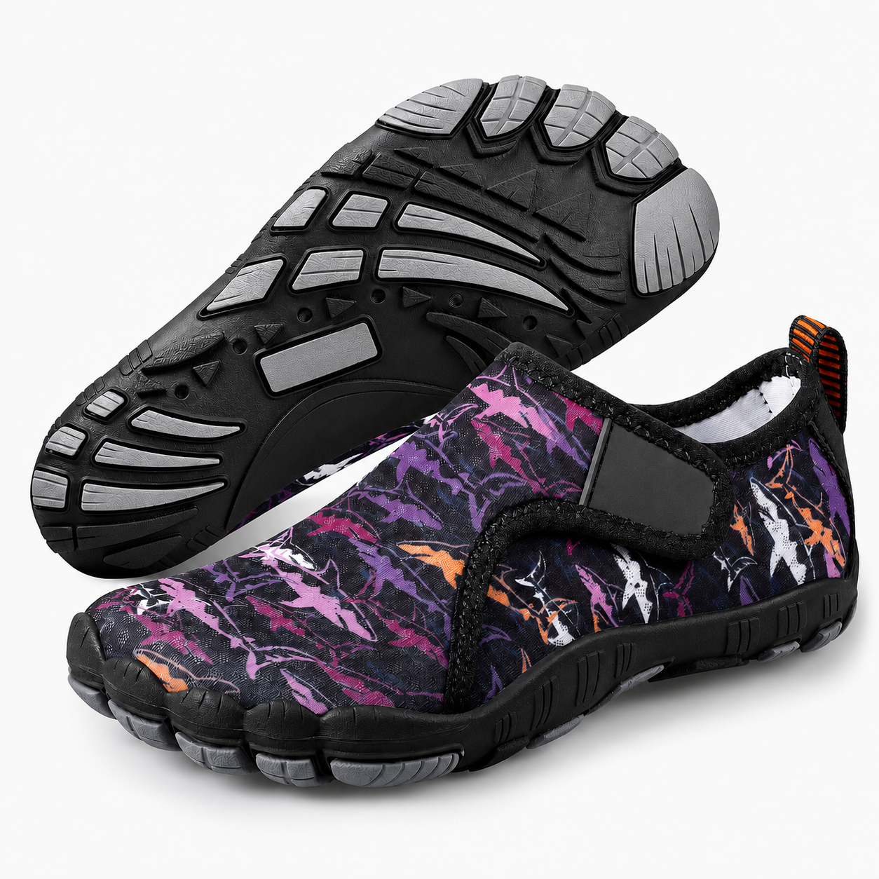 Quick Dry Aqua Shoes With Adjustable Strap And Non Slip Sole For Kids