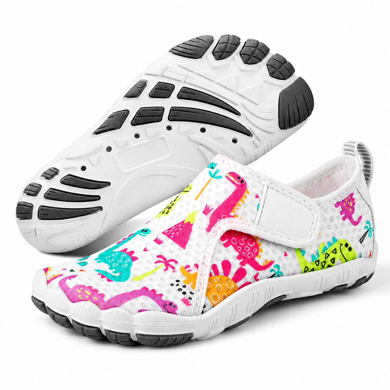 Quick Dry Aqua Shoes With Adjustable Strap And Non Slip Sole For Kids