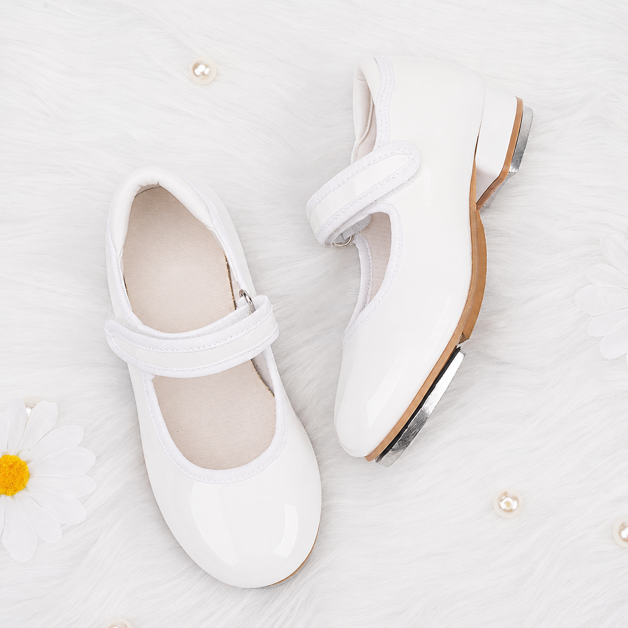 Classic Tap Dance Shoes with Adjustable Strap For Girls