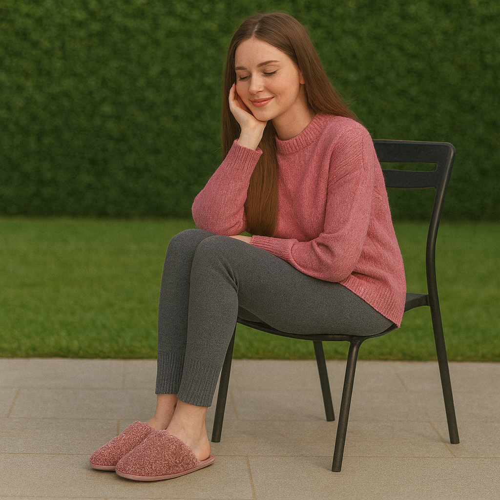 Women Fuzzy Slip On Memory Foam Indoor Slippers