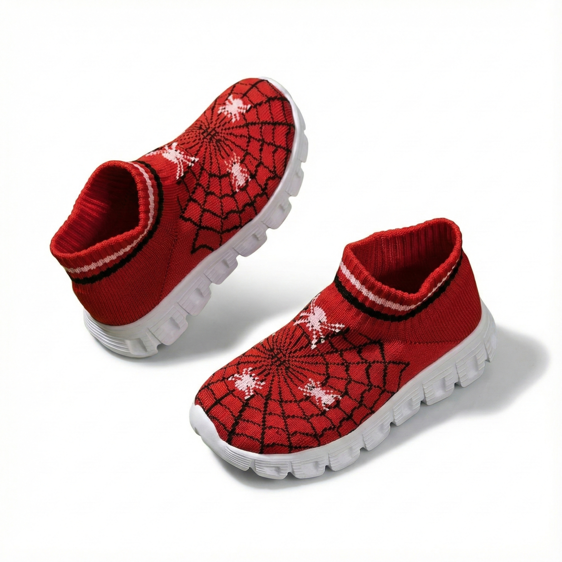 Spider Web Design Sneakers With Non Slip Sole