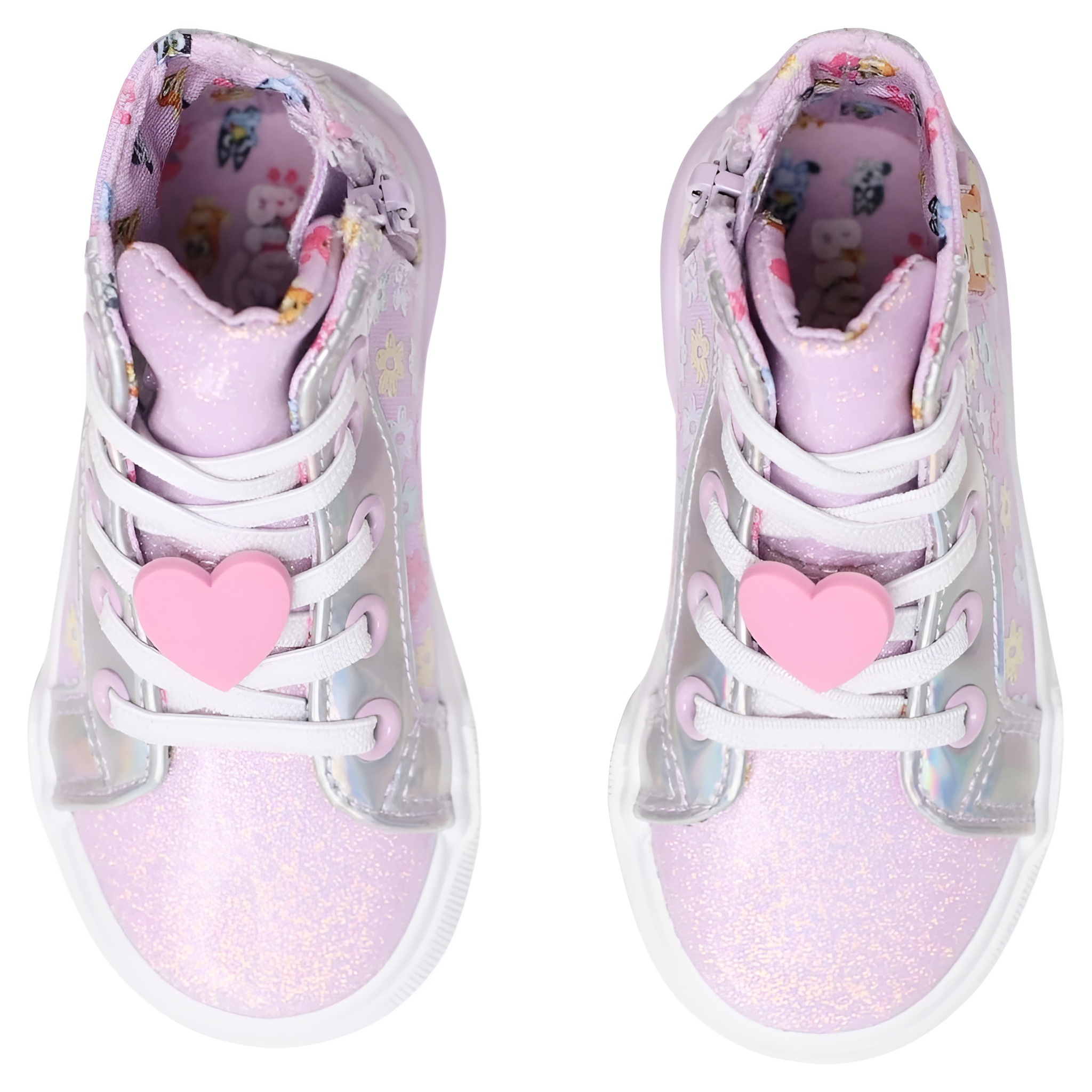 Lilac High Top Kids Character Style Sneakers